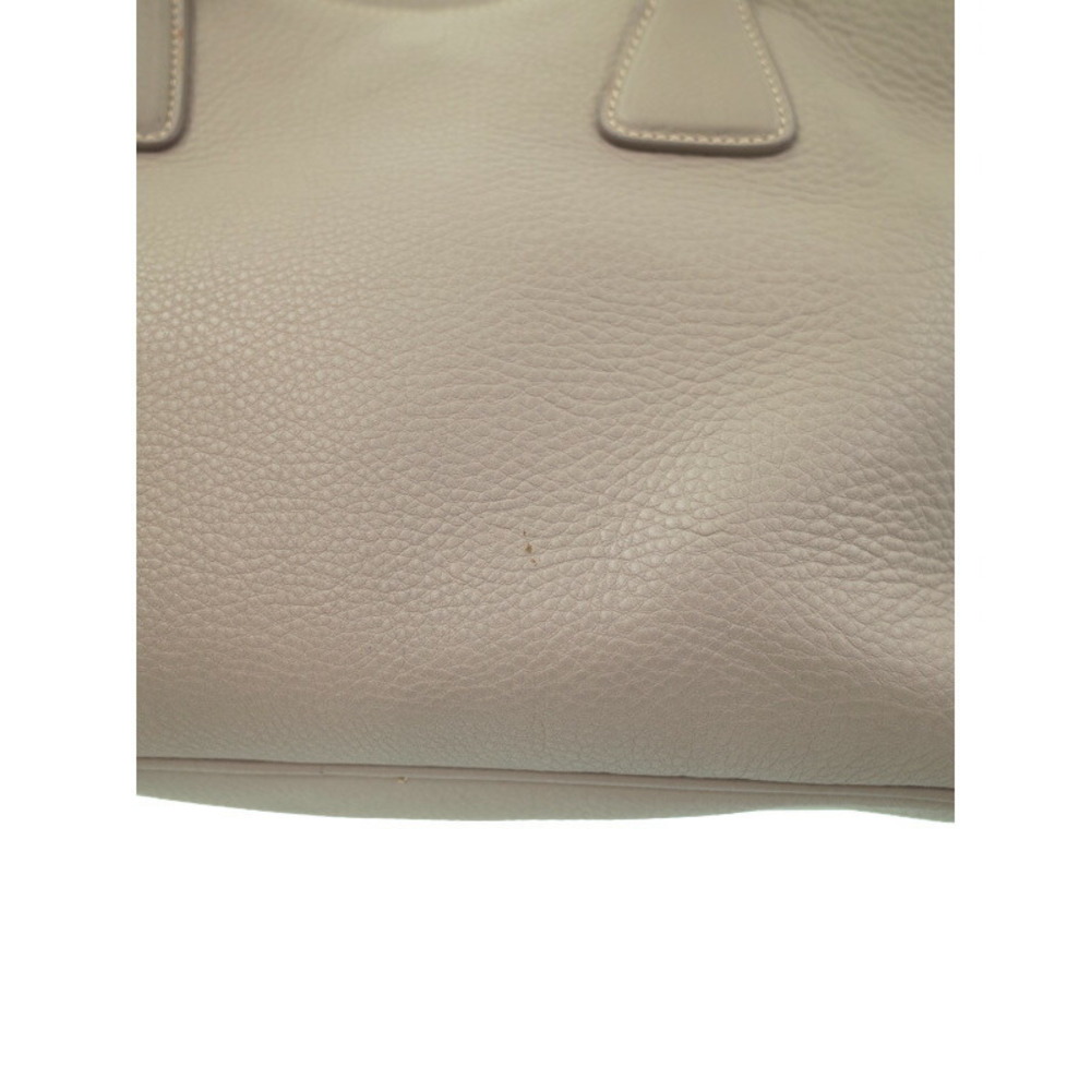 Prada Vitello Daino leather top handle bag Leather Gray - Picture 6 of 9